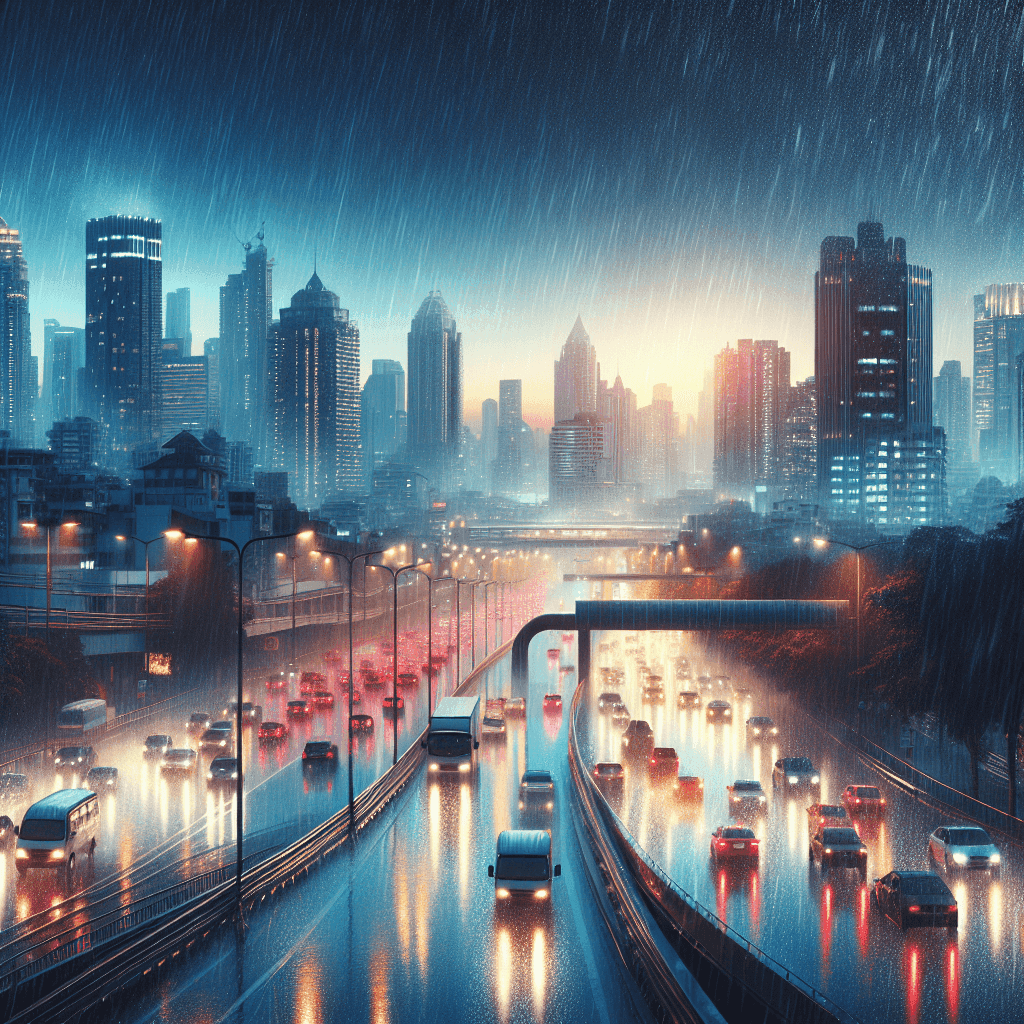 Consejos para evitar atascos en carretera durante lluvias intensas